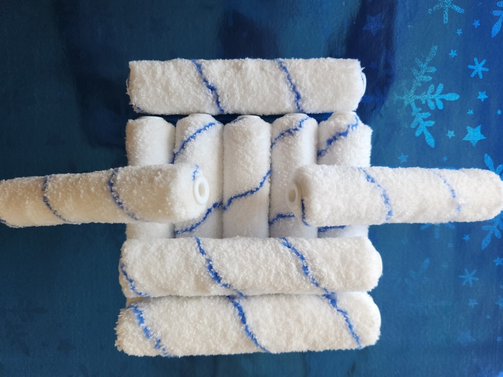10 pack 6" microfiber mini paint rollers 3/8 Nap resealable bag