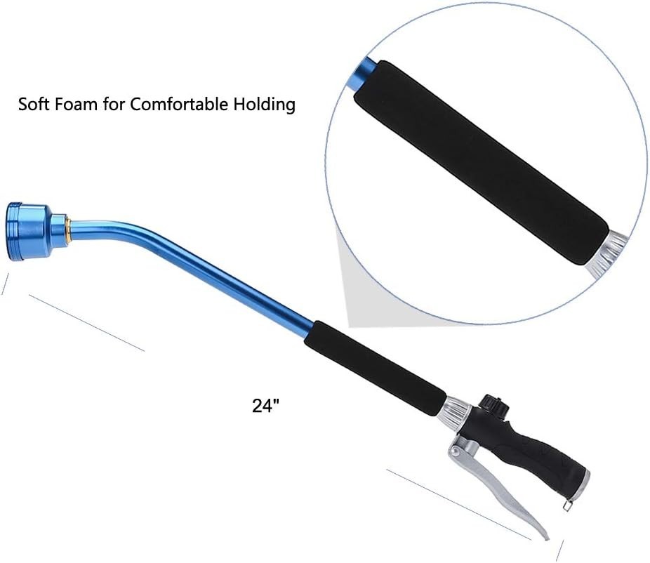 24" Sprayer Wand for Hanging Baskets, Plants - Blue