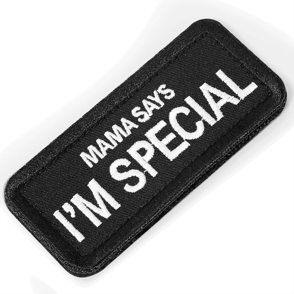 Funny Morale Patch, “Mama Says I’M Special” Embroidered Tactical Patch with Hook