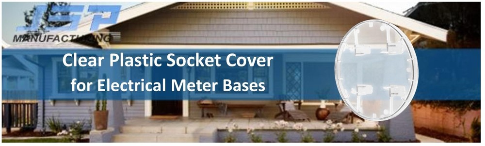 4 Pack Clear Plastic Socket Cover for Electrical Meters Bases