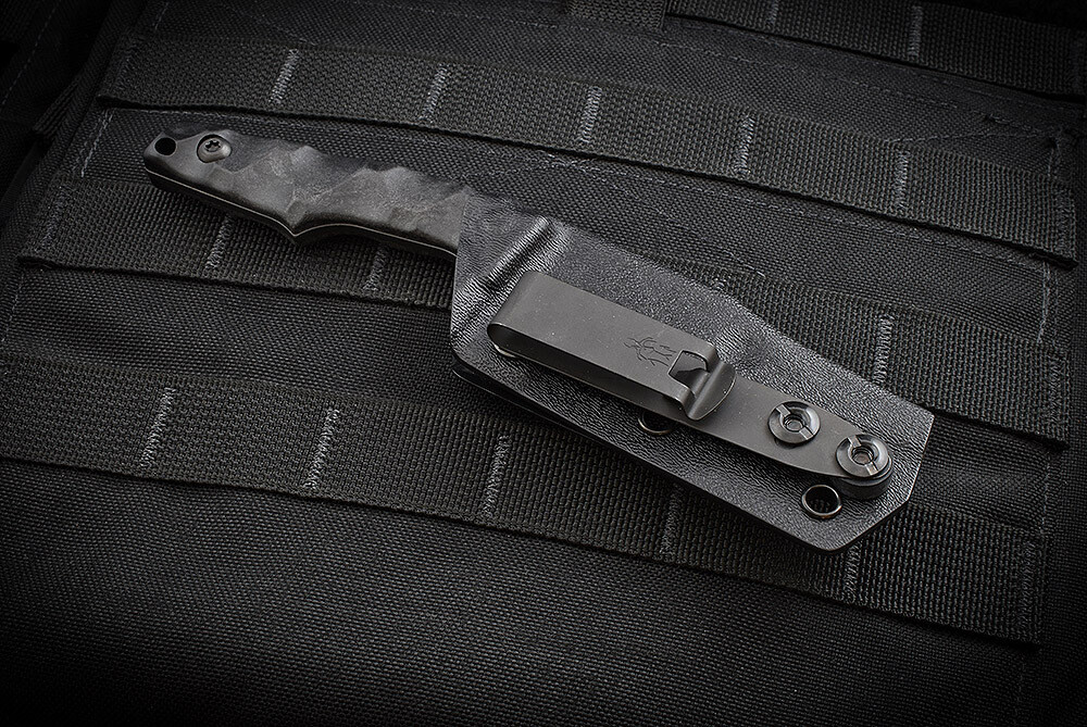 Bawidamann Blades Stark V2 Acid Etched Bronze Blade w/ Sheath & DCC Clip