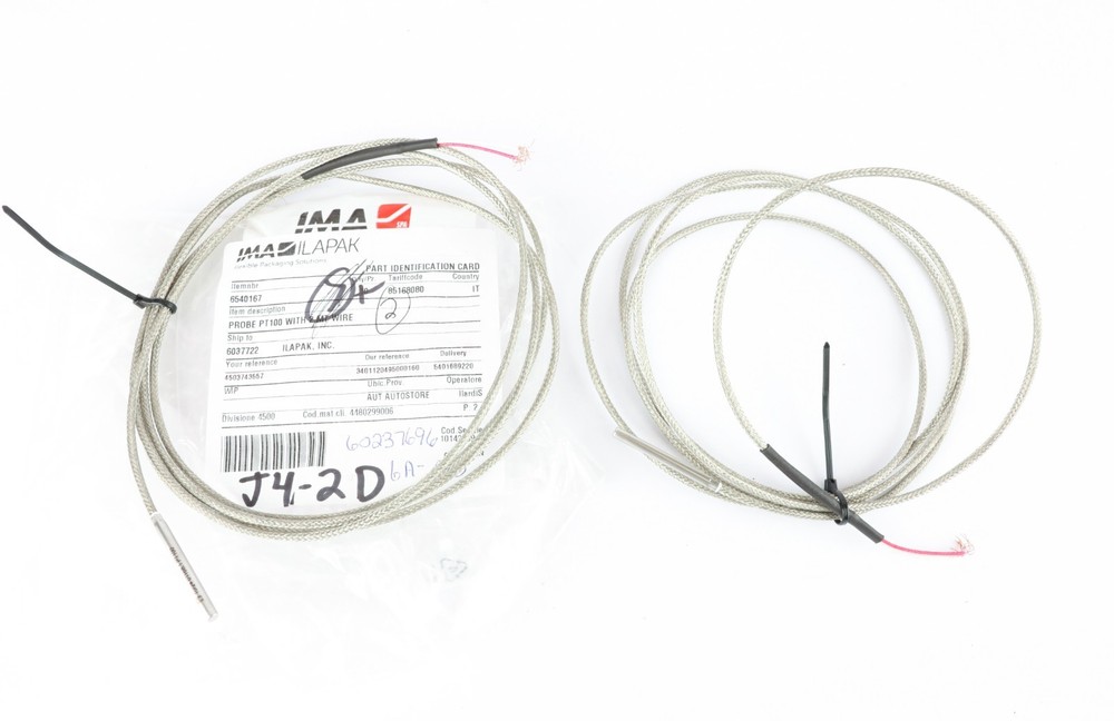 2 pcs Omega Engineering PT100 RTD Temperature Probe