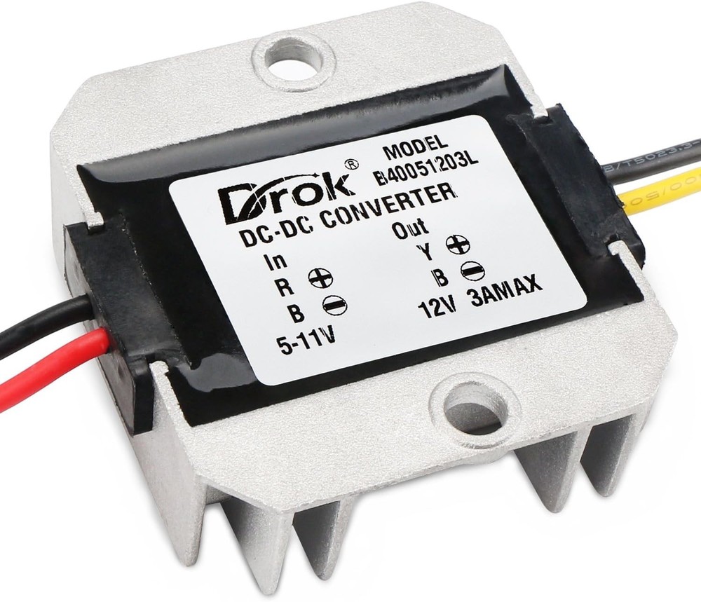 DROK DC-DC Boost Converter 5V to 12V 3A Module
