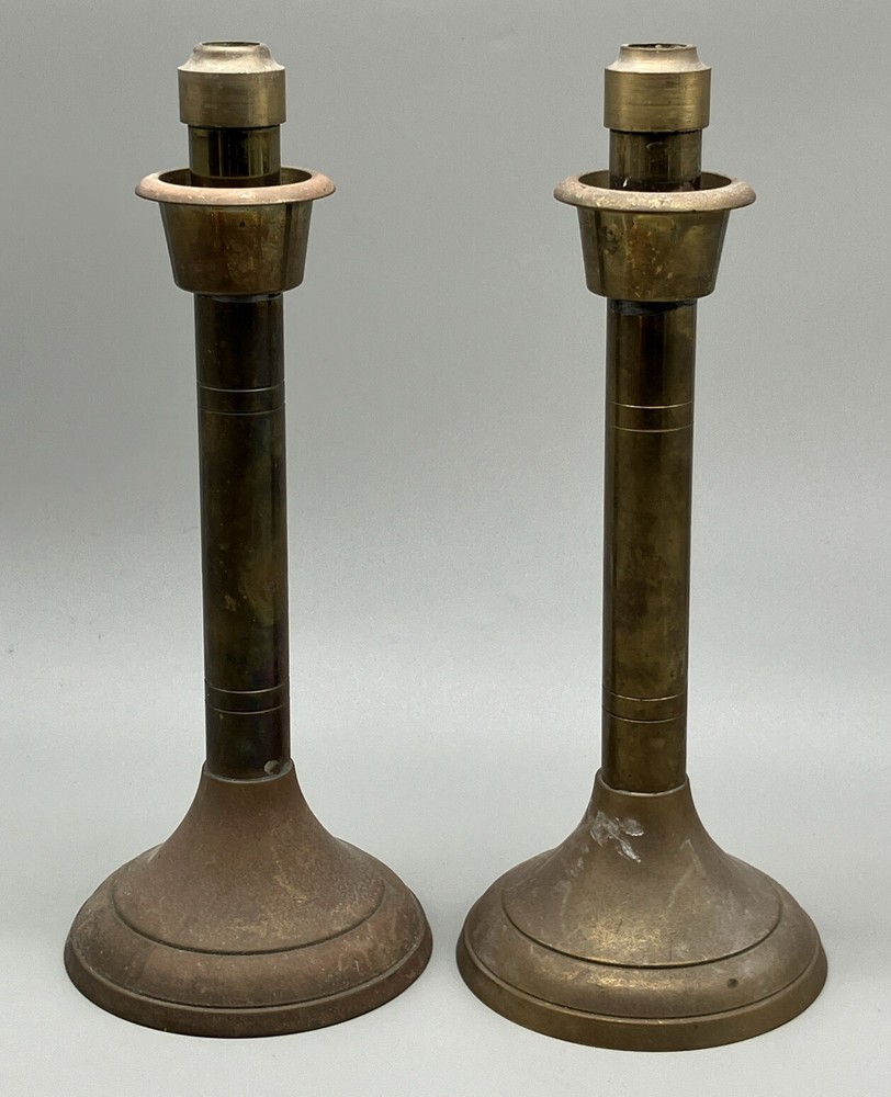 Lexim Brass 11” Candlesticks Pair Hong Kong