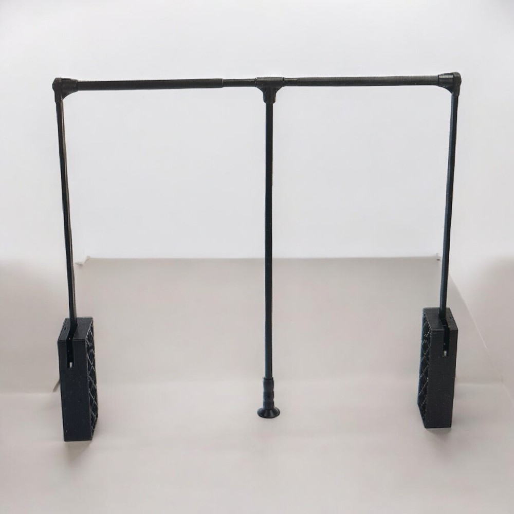 Garosa Pull Down Wardrobe Rail 22lb Load Capacity Adjustable Width 32.68-45.28in