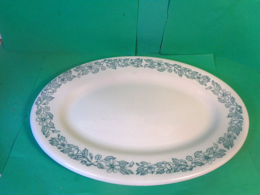 Shenango Hibiscus Pattern Oval Serving Platter, Lawrence Thirftware (Used/EUC)