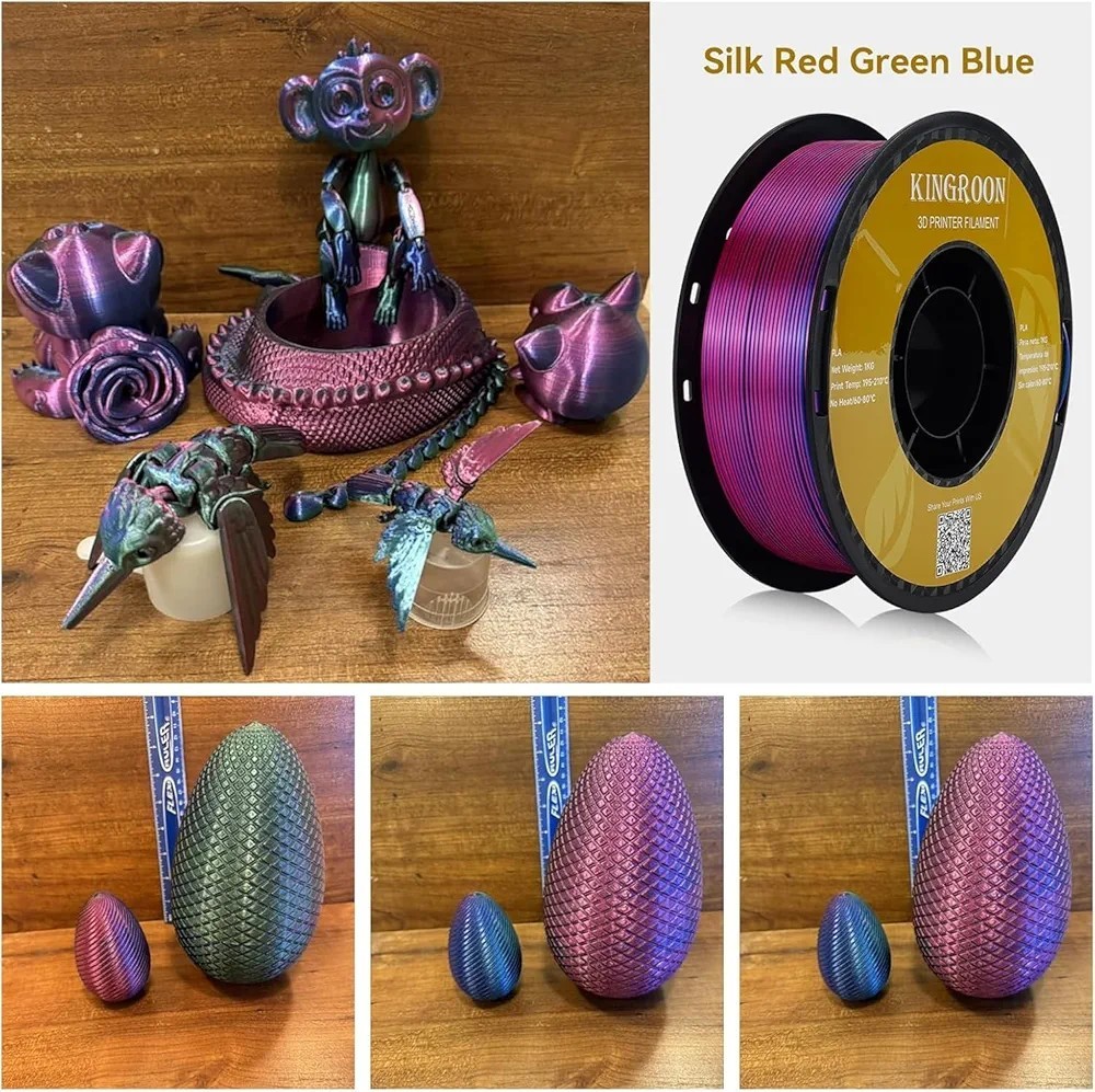 KingRoon Tri - Color 3D Filament 10 Rolls Per Case
