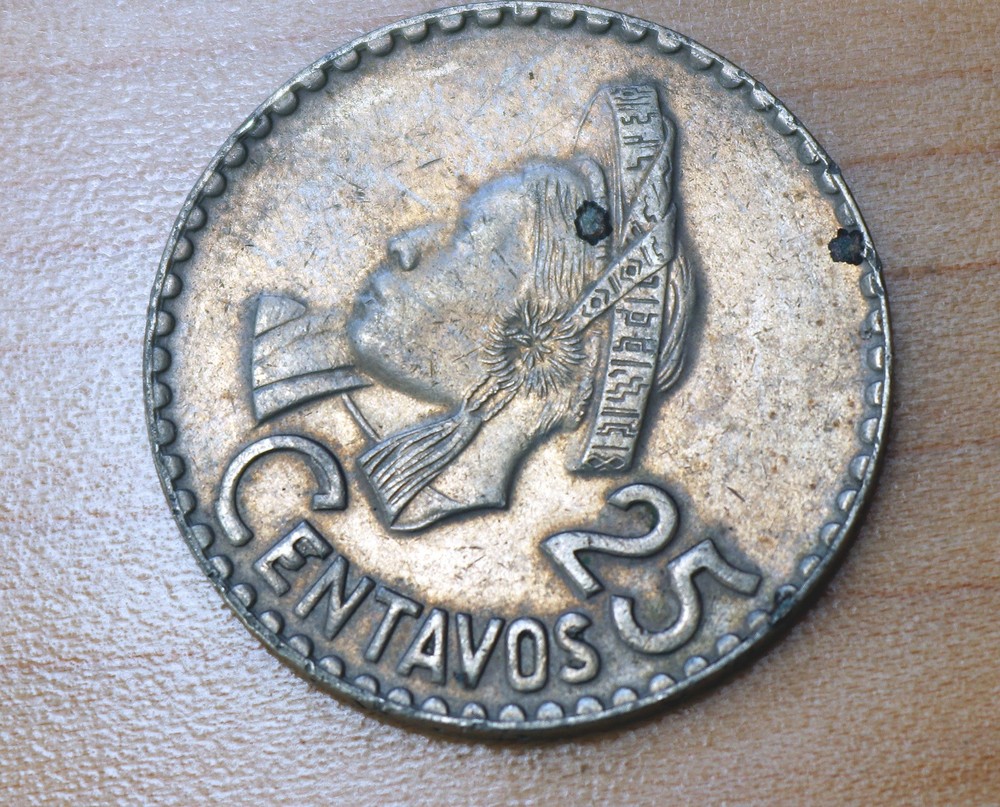 1969 Guatemala 25 Centavos