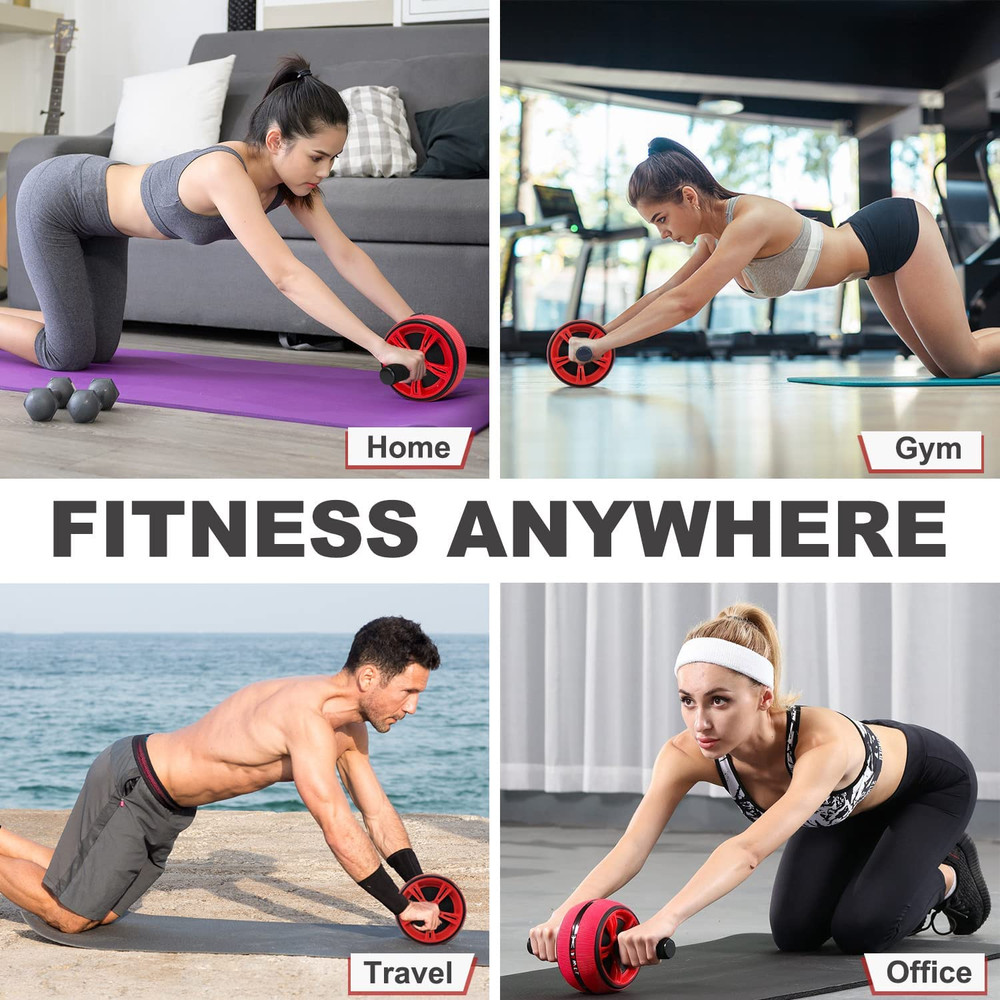 Ab Roller Wheel, Abs Workout Equipment for Abdominal & Core Strength Training, E