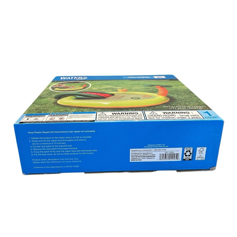 Inflatable Outdoor Play Center 70” Water Pool With Slide For Kids 3+ Sun Fun NEW