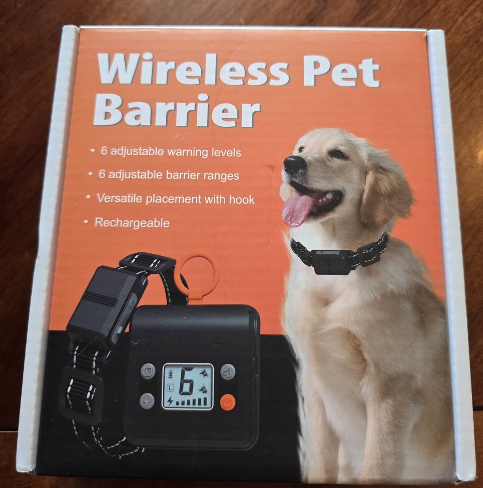 FLYSPEAR Wireless Pet Barrier Rechargeable Indoor - 6 Adjustable Radius