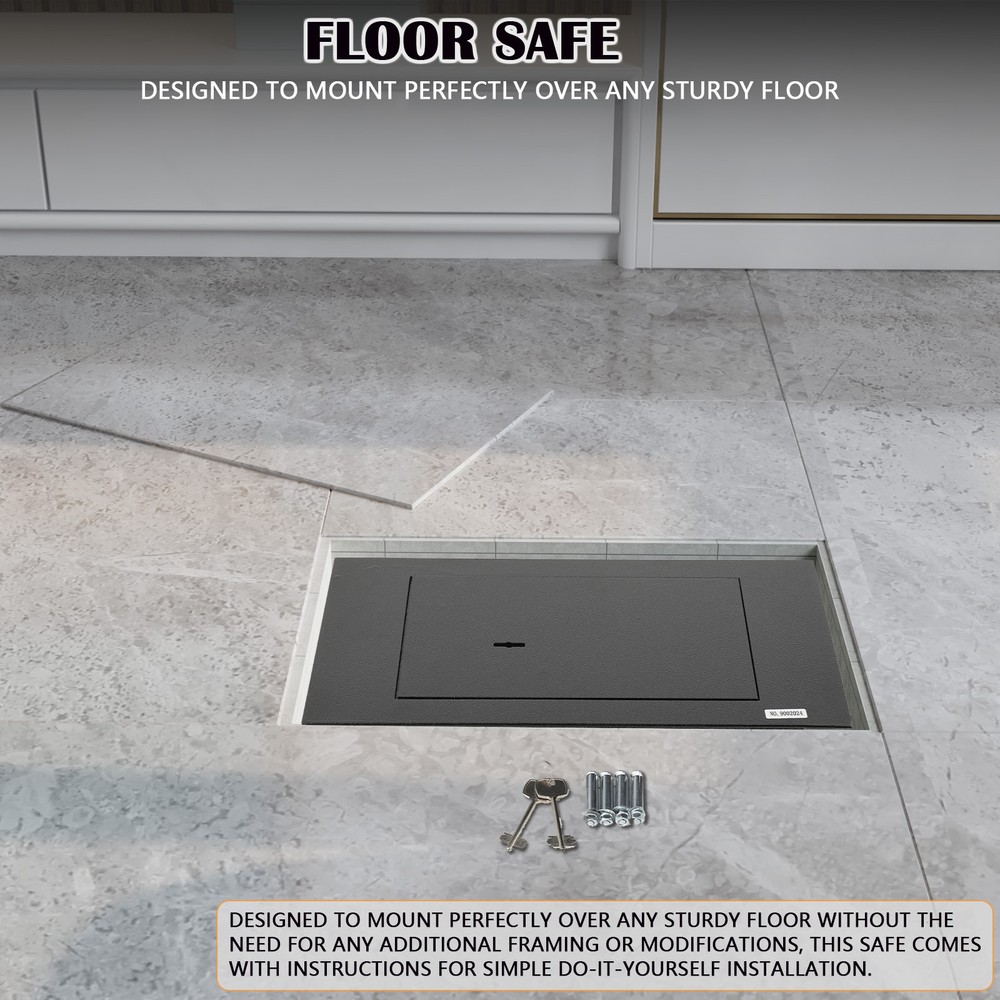 Floor Home Security Vault Lockable Hidden Money Safe Box In-ground US