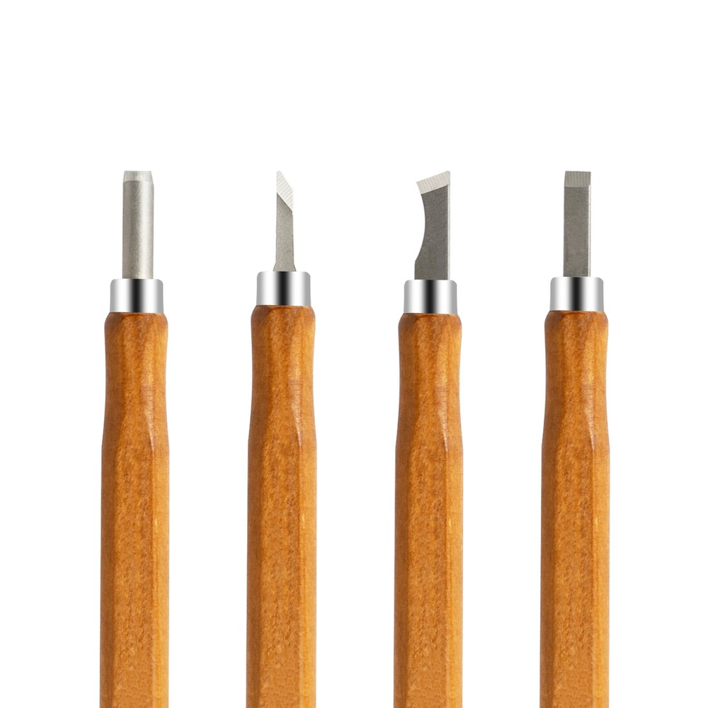 12Pcs Professional Wood Carving Hand Chisel Tool Set Woodworking Gouges Steel