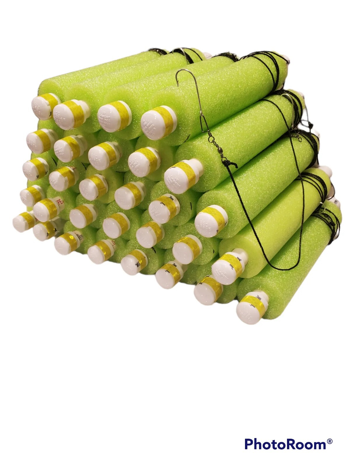 Cajun Catfish Jugline fishing Noodle Jugline Lot of 30 Green