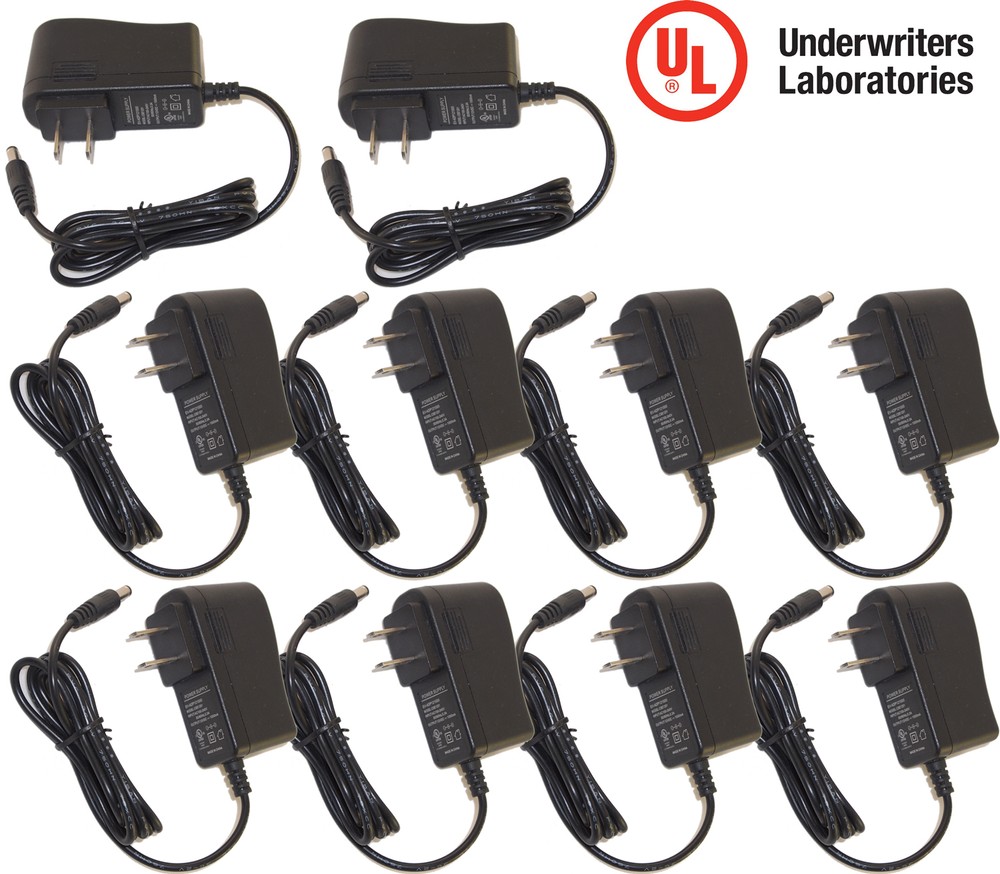 10 CCTV Security Camera System UL Listed 12V DC 1Amp Power Supply Switch Adapter