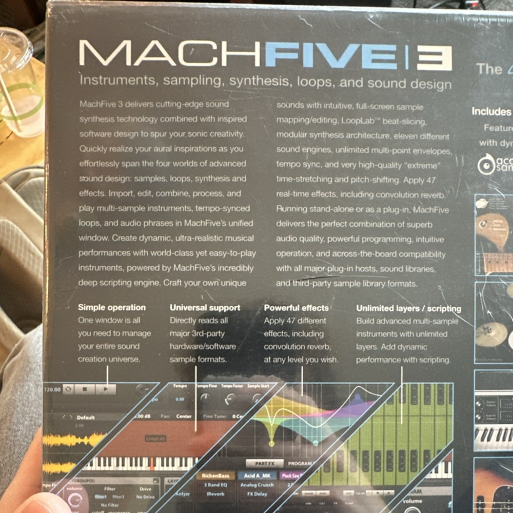 MOTU MachFive 3 Version 3.2.1 Production Software DVD Mac Windows 45GB Library