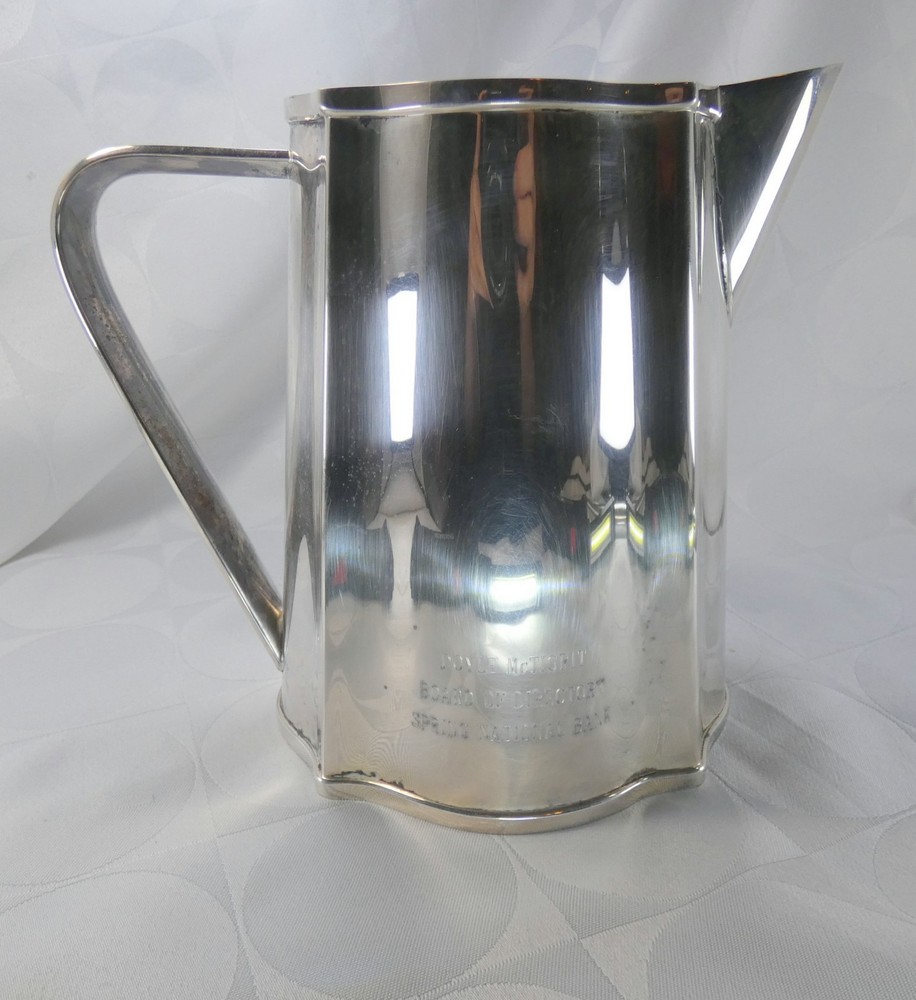 Signed St James Brazil MCM Silver Plate MEDIUM Pitcher Jug READ