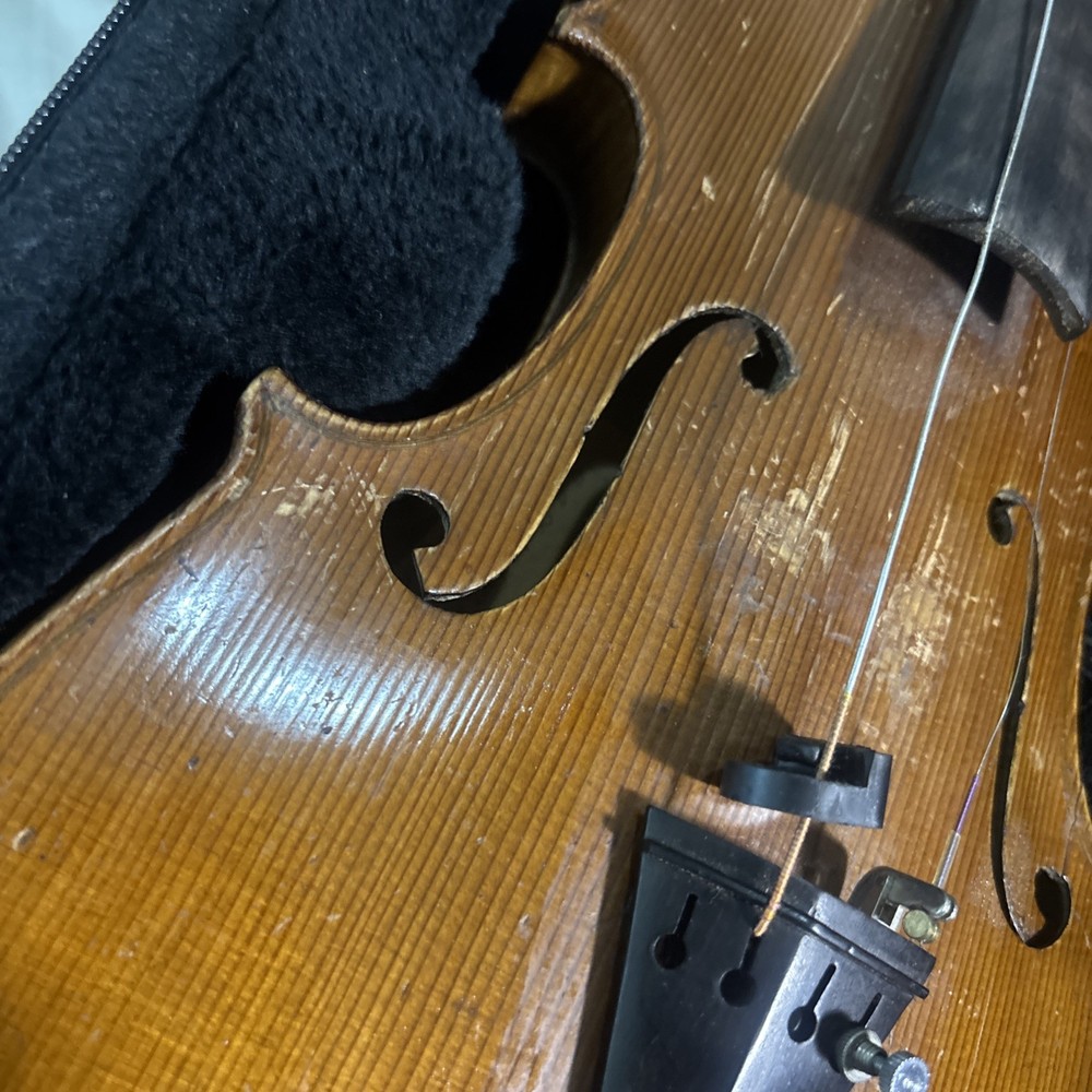 Violin With Case Needs Work Like Bridge And Strings But Excellent Find NorCracks