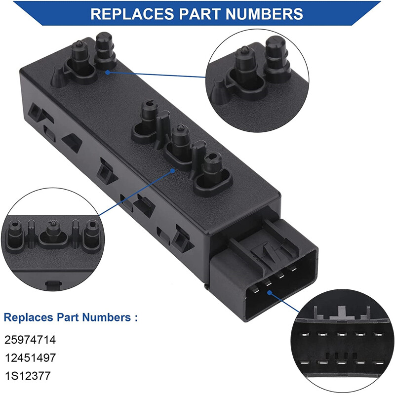 Power Seat Switch Control 8 Ways for 2010-2019 Chevy/Cadillac/GMC/Buick 12451497