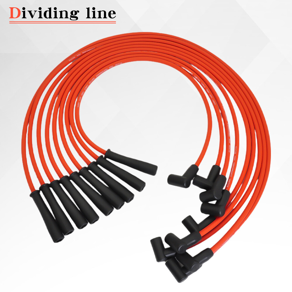 ✅for AMC/JEEP 1967-1990 290 304 360 390 401 HEI DISTRIBUTOR + RED Plug Wires USA