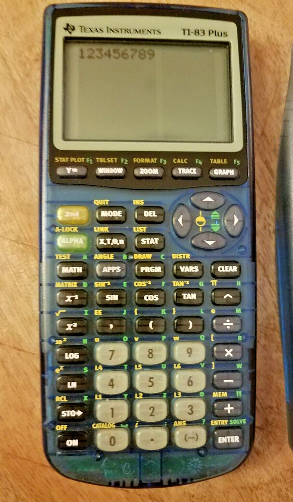 Texas Instruments TI-83 Plus Blue Graphing Calculator with Cover