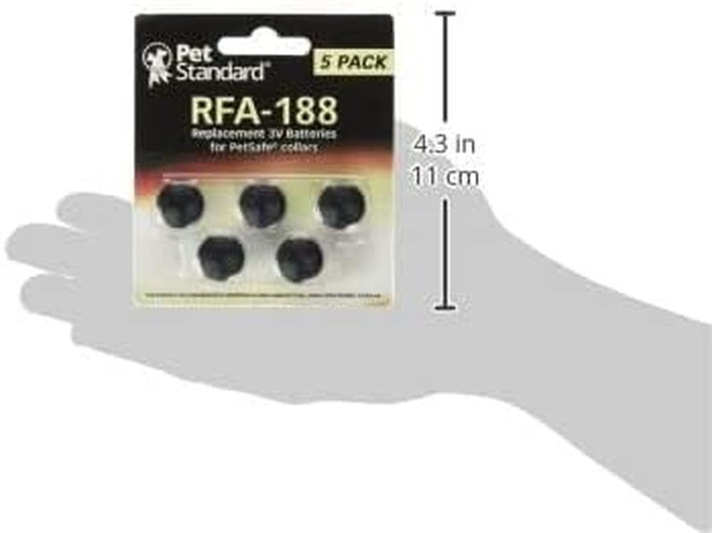 Petsafe Compatible RFA-188 Replacement 3-Volt Batteries, 5-Pack