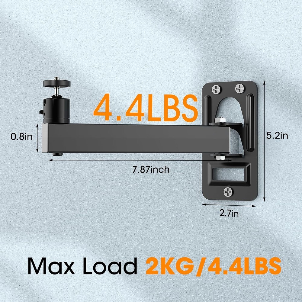 Mini Ceiling Wall Projector Mount Stand- Adjustable Tilt&Swivel Hanging Black