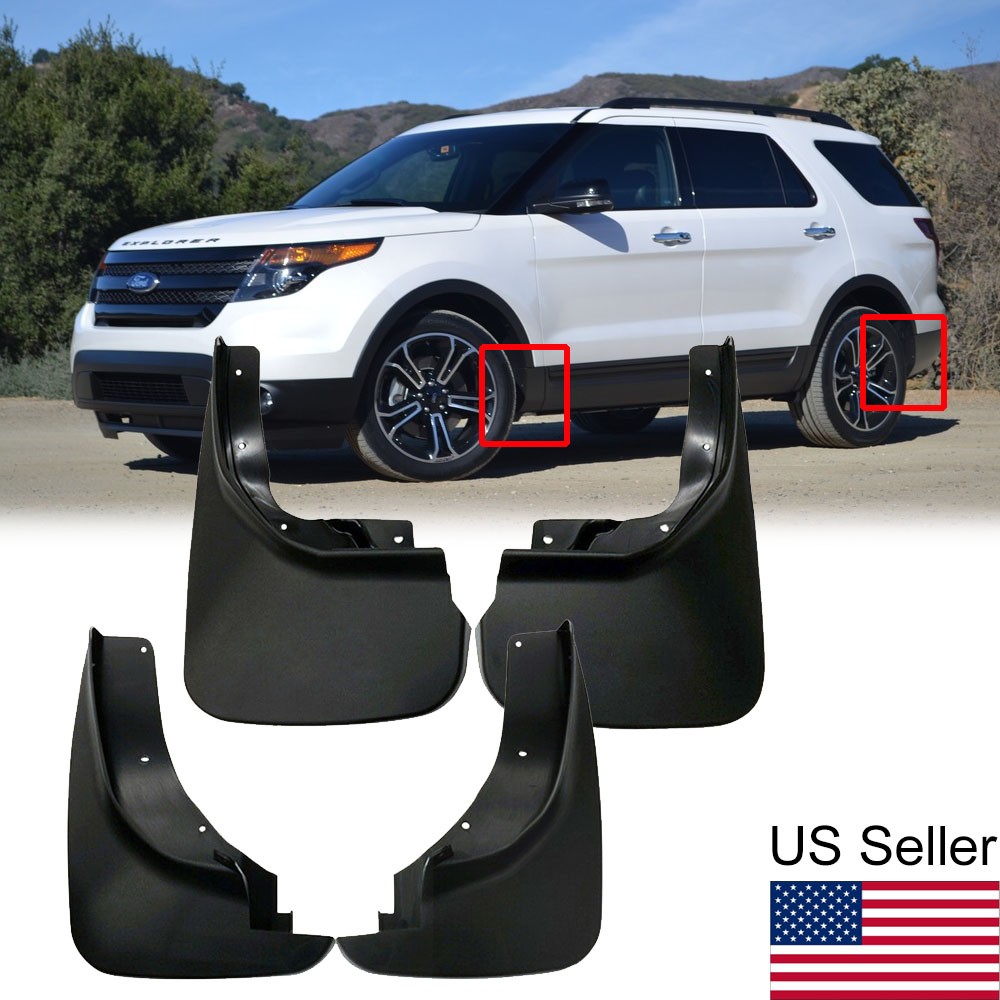 4Pcs Front Rear Splash Guards Mud Flaps Mudguards For Ford Explorer 2011-2018