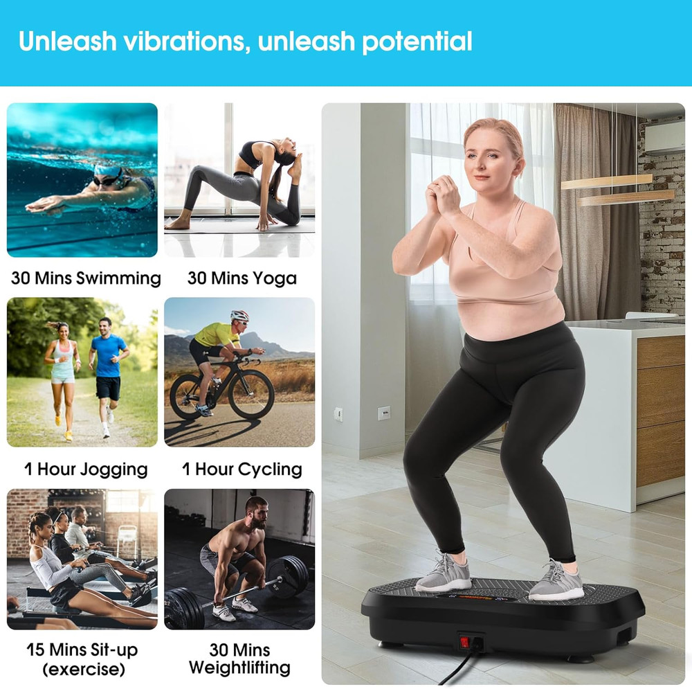 Vibration Plate Exercise Machine for Lymphatic Drainage,Power Vibrate Stand Shak