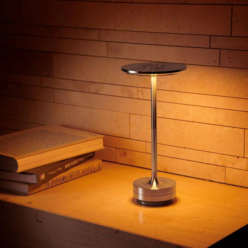 2 pack Dimmable LED Table Desk Lamp Night Light USB Chargeable Wireless Touch
