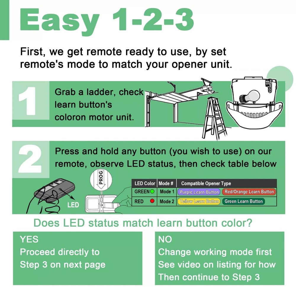 2PCS Remote for Liftmaster Chamberlain Security+,Security+ 2.0,Billion Code