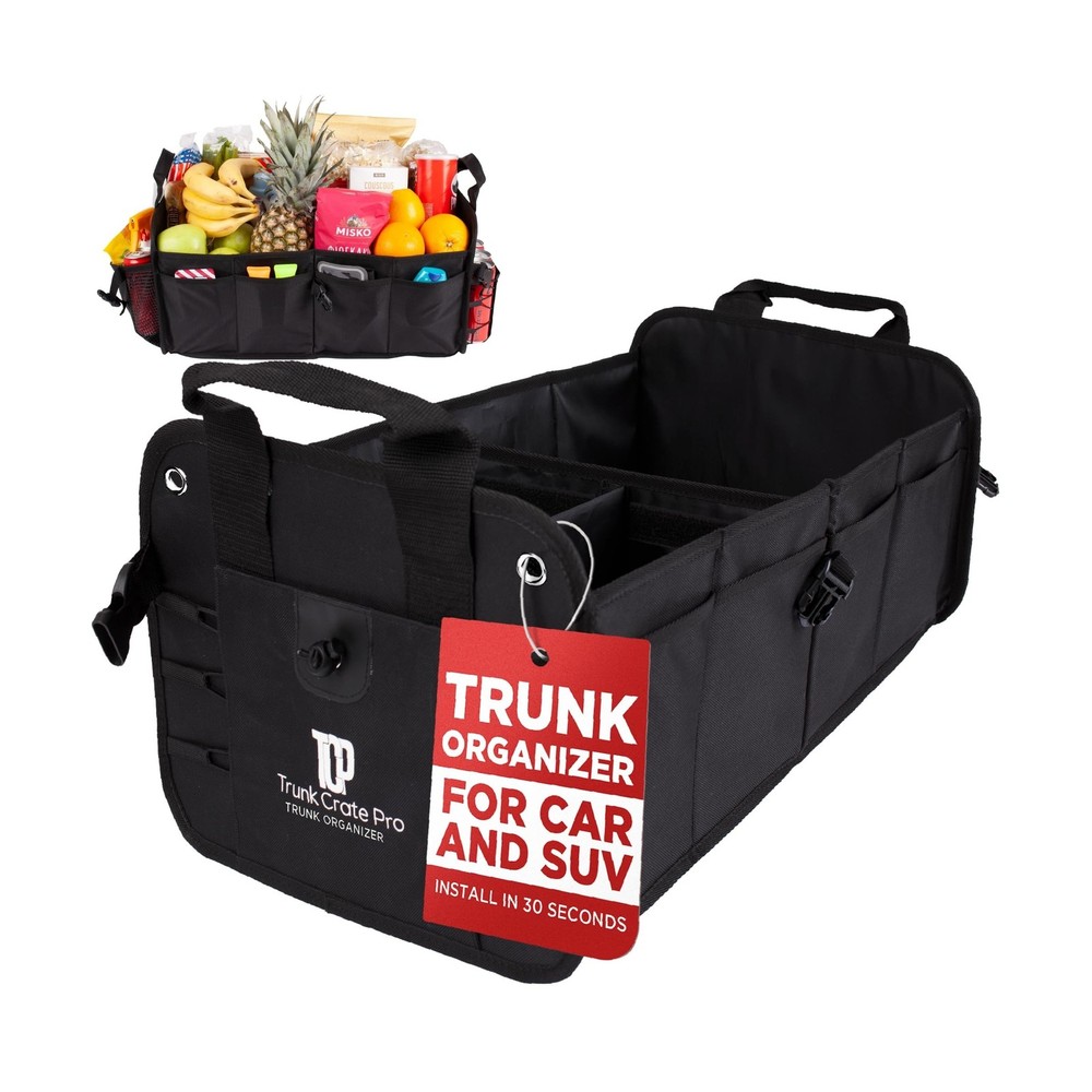 TRUNKCRATEPRO Car Organizers and Storage Premium Adjustable Multi Compartment...
