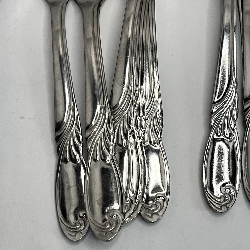 28 PIECES Hampton Silversmiths Stainless Flatware Danube Pattern fork spoon SL