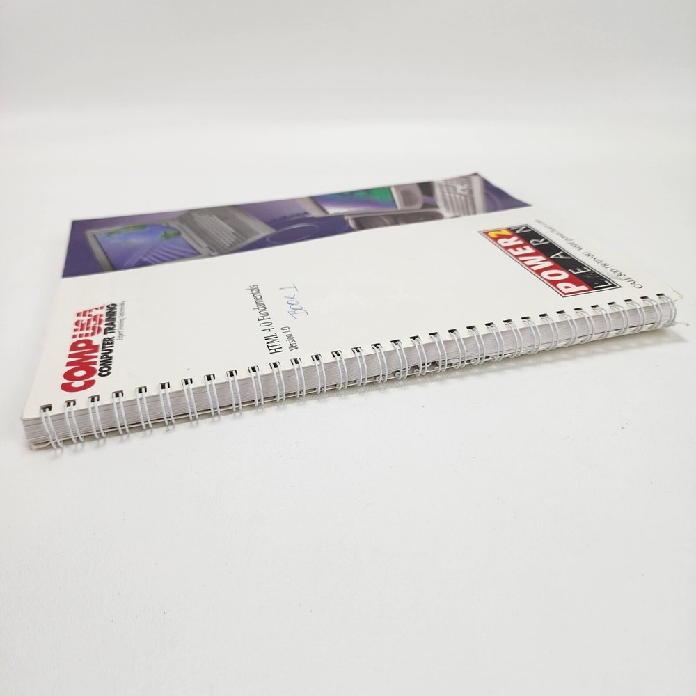 Vintage CompUSA Computer Training Manual HTML 4.0 Intermediate Version 1.0