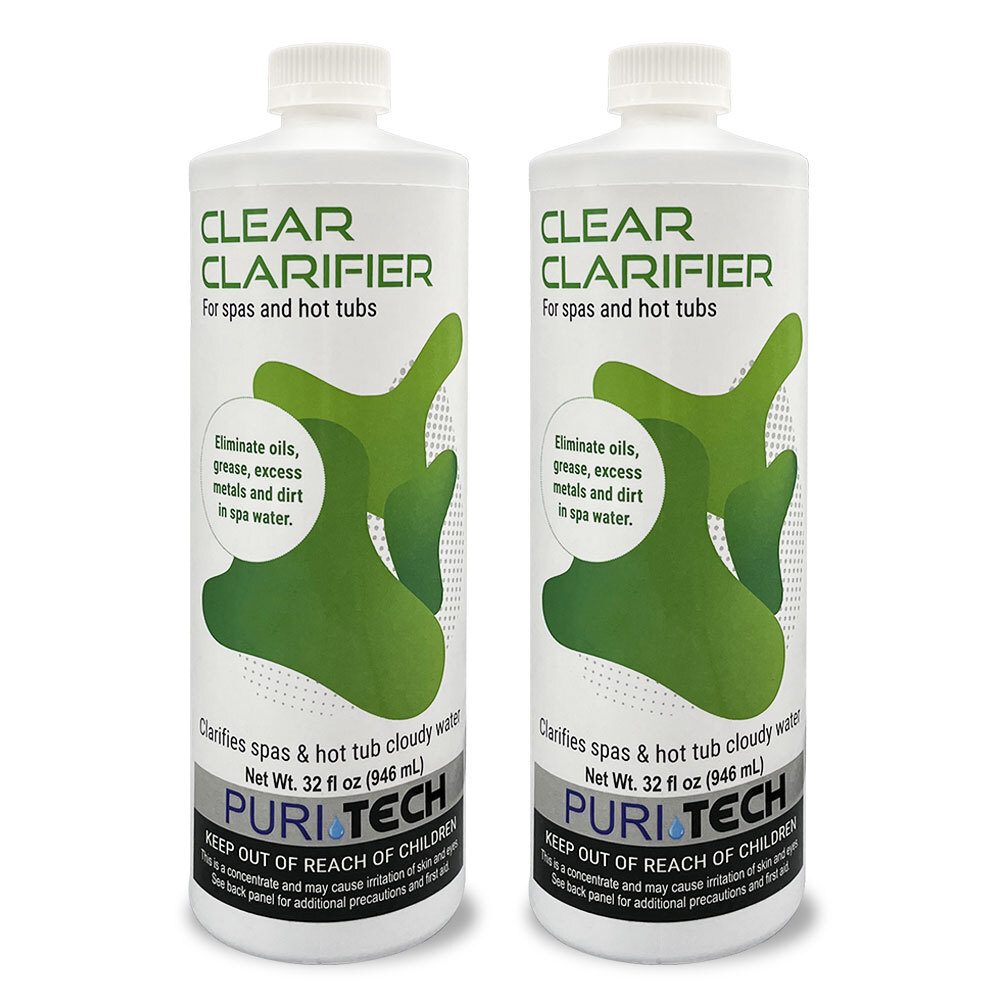 Puri Tech Spa Clear Clarifier 2 Pack Clears Up Cloudy Water Eliminates Dirt