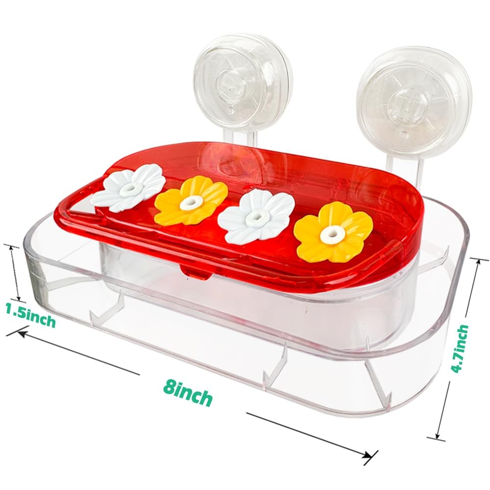 2 Pack Window Hummingbird Feeder, Feeder with Strong Clear