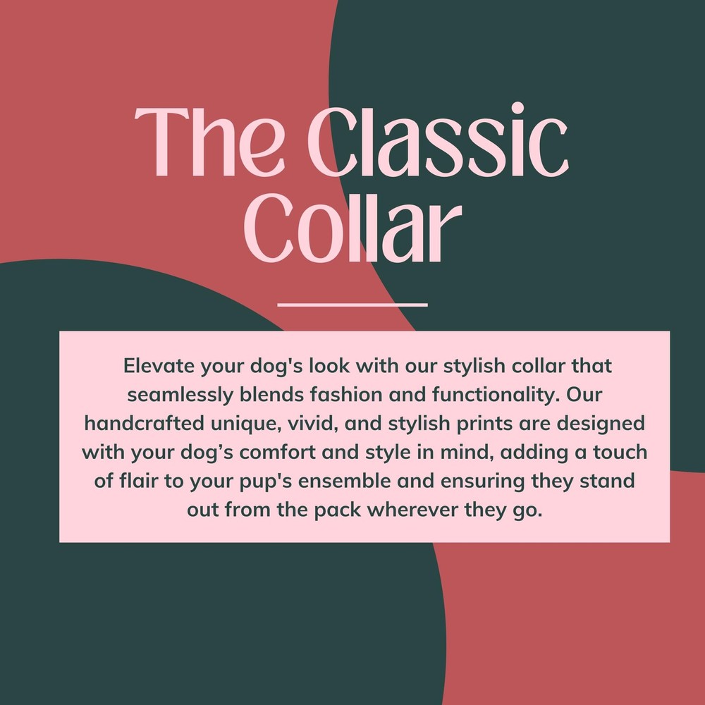 Classic Pet Collar Adjustable Durable Comfortable Washable Polyester Buckle