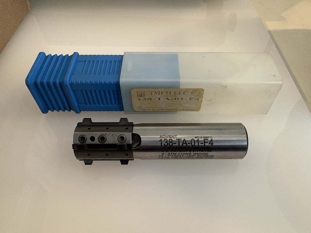 Advent 138-TA-01-F4 Multi-Flute Replaceable Thread Mill. - With Extra Inserts