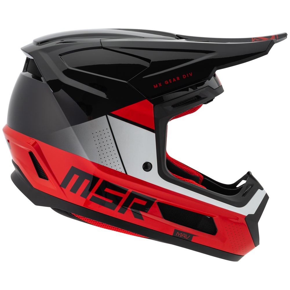 MSR™ Mav Sensor Dirt Bike Motocross Helmet w/ MIPS Medium Black/Red