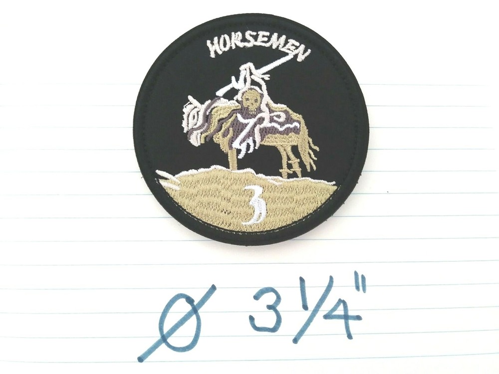 1 pc SEAL TEAM 3 HORSEMEN Emb patch Hook back