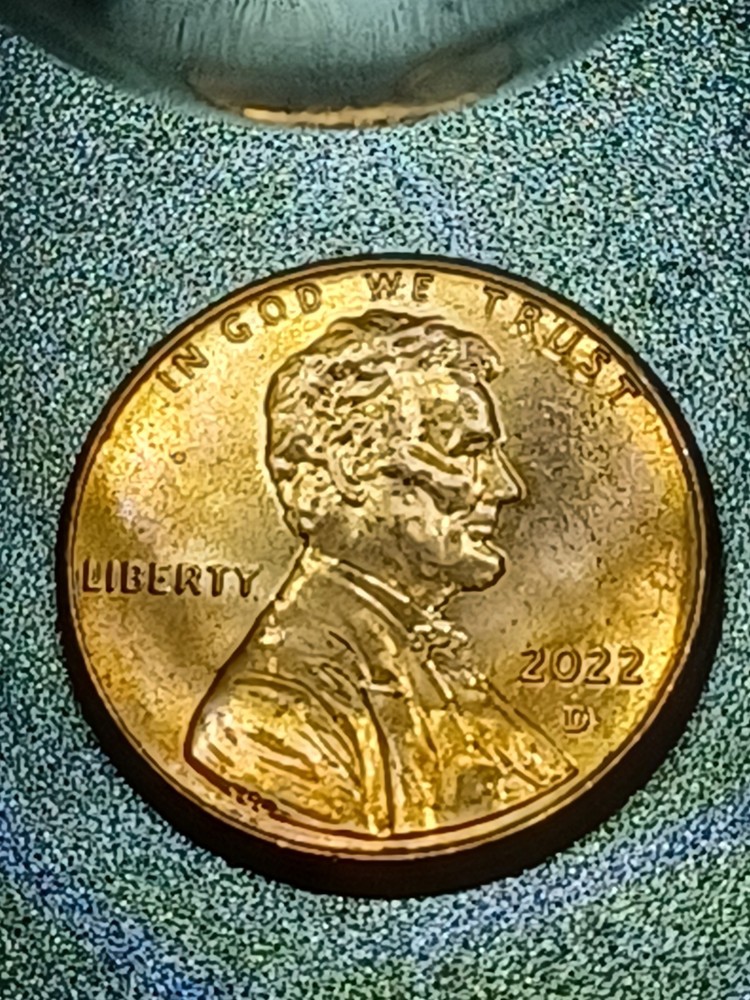 2022D RED CENT ERRORS DOUBLE STAMPED FRONT AND BACK