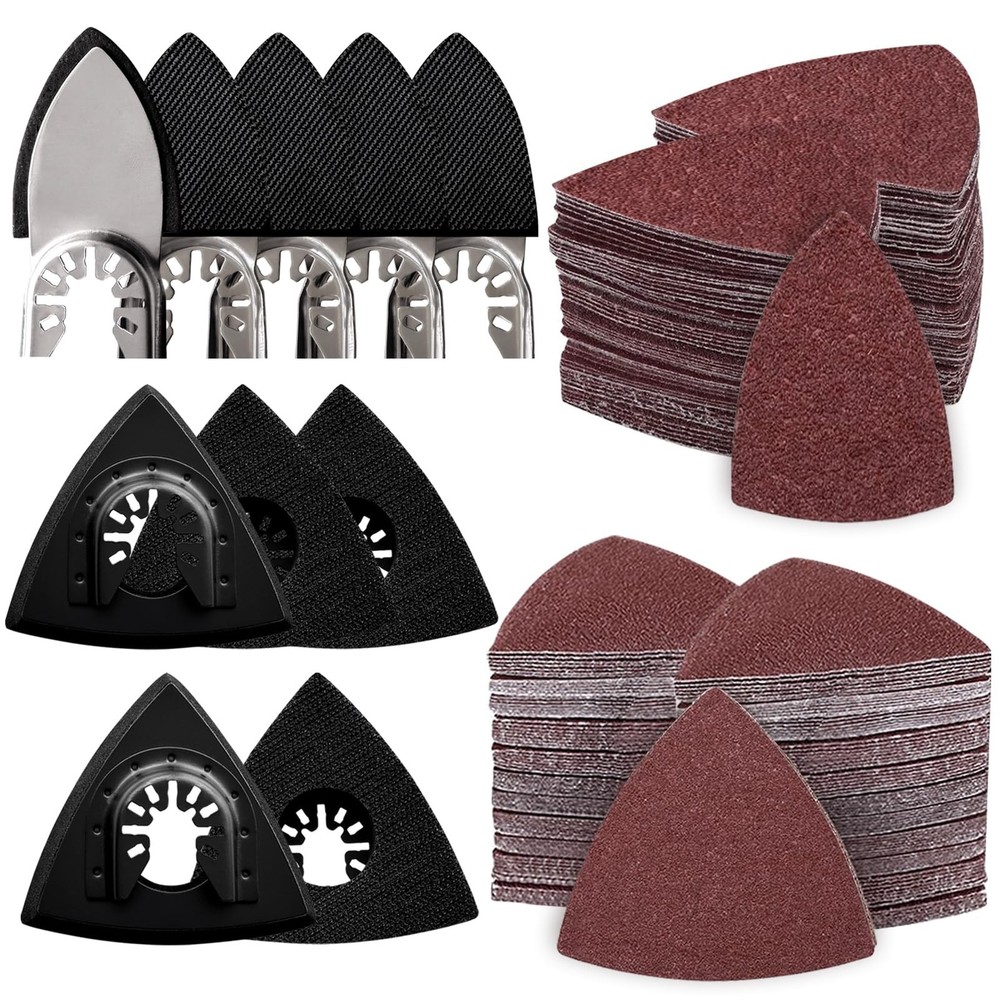 Sanding Pads Kit 260pcs Multi Tool Sanding Attachment 5pcs Triangle & Finger