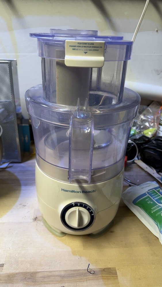 Hamilton Beach Food Processor Tested Working Multi-Speed With Bowl Lid