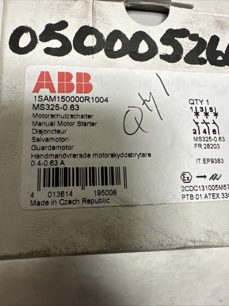 ABB,MS325-0.63,Manual Motor Starter