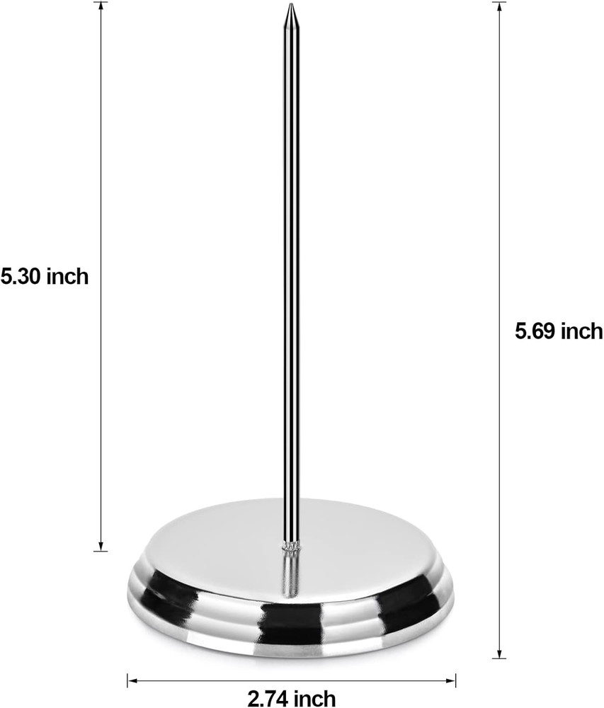 2PCS Receipt Holder Spike, Bill Fork, Check Spindle, Ticket Stabber for Restaura