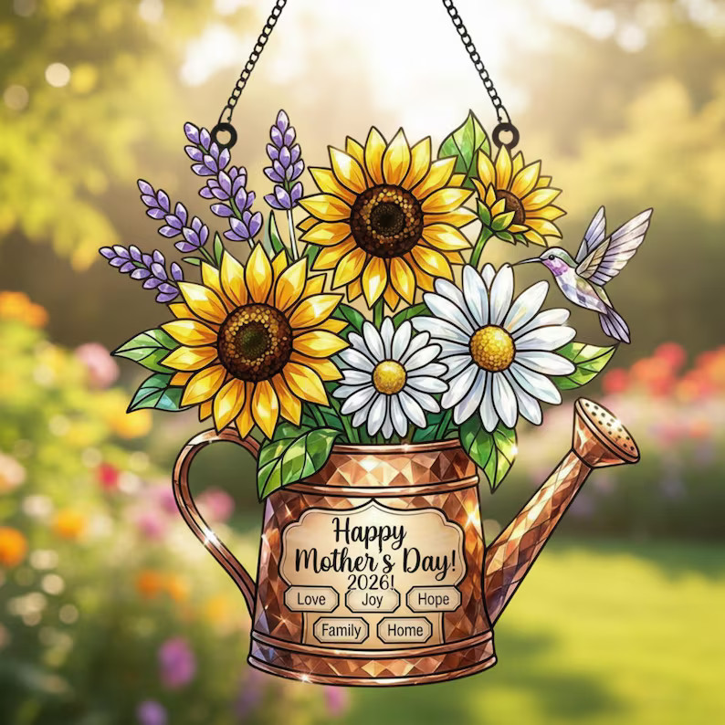 Personalized Sunflower Suncatcher Acrylic