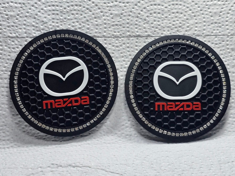 2 Cupholder Pucks Bedazzled Fits Mazda