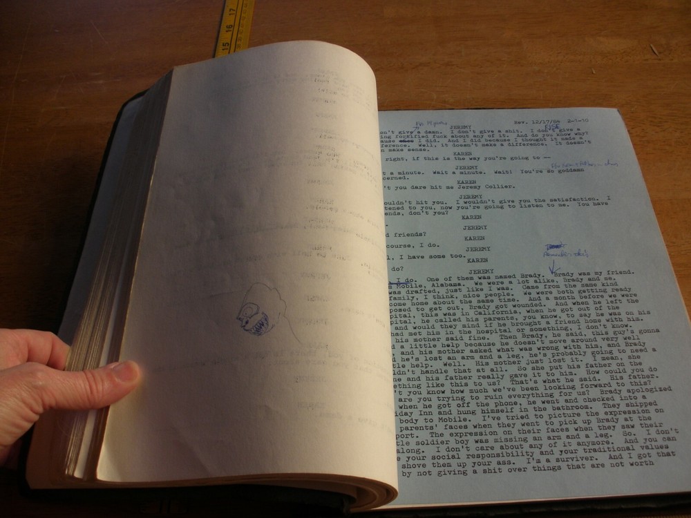 1970s James Duff Home Front ORiginal script with notes drawings