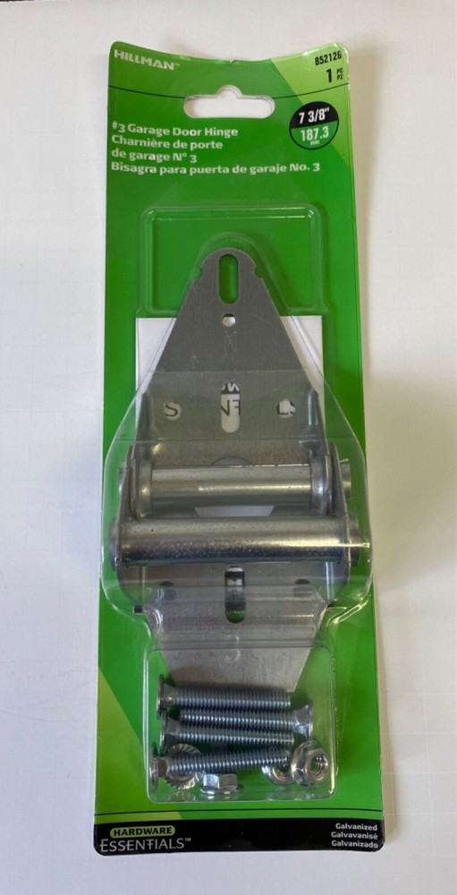 Hillman #3 Garage Door Hinge Galvanized 7-7/8" Hardware Essentials