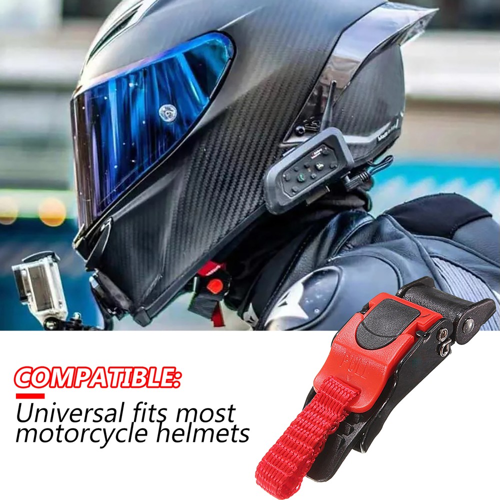 Replacement Motorcycle Helmet Quick Release Clip Chin Strap Pull Buckle